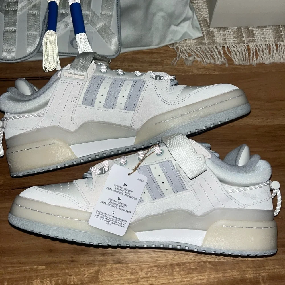 Adidas X Bad Bunny - LAST Forum Low "White" Sneakers - Picture 2 of 9
